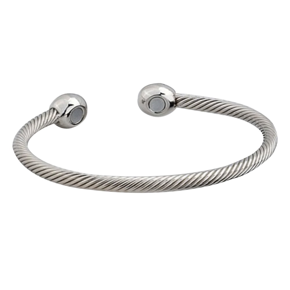 7.6 Stainless Steel Celtic Twisted Cable Wire Torc Cuff Bangle with Ball Length 7.6 Stainless Steel Celtic Twisted Cable Wire Torc Cuff Bangle with Ball Length